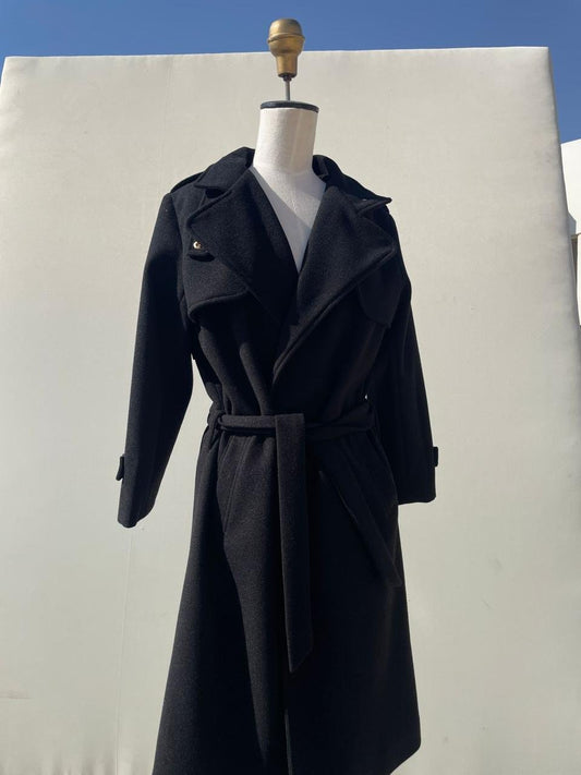 Wool Coat - Black - Amenaa