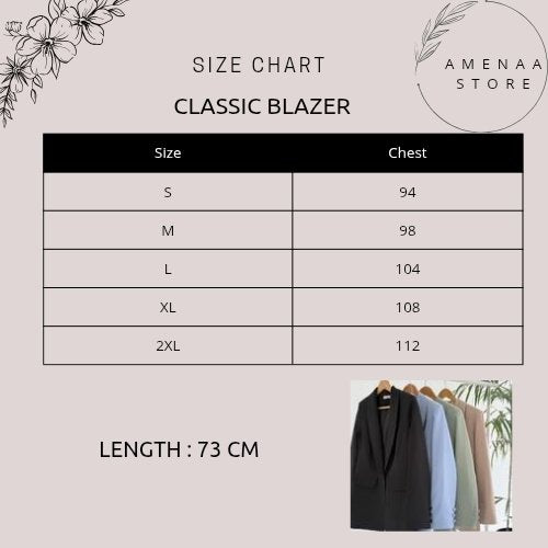 Classic Blazer - Beige - Amenaa