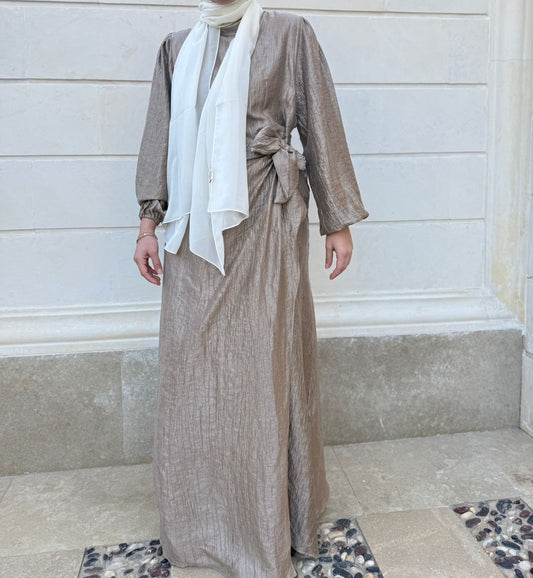 Shiny Dress - Brown - Amenaa