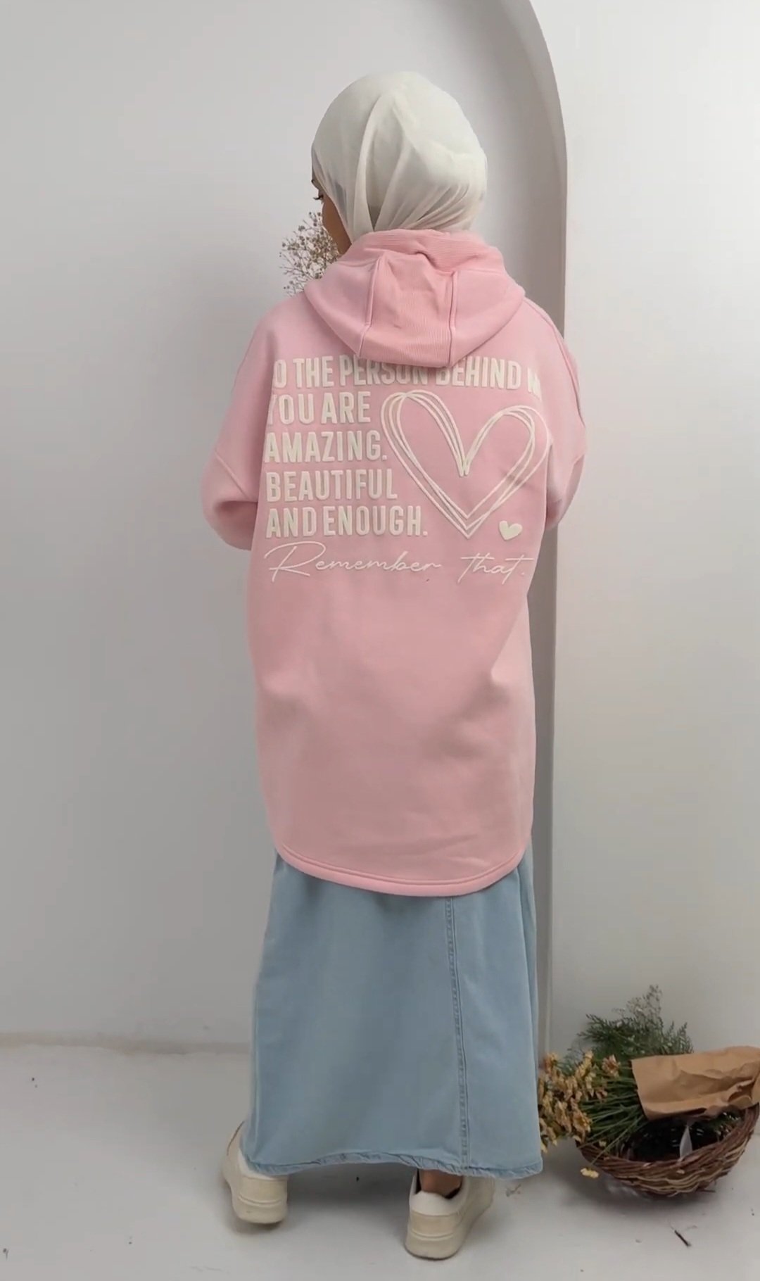 High Low Printed Hoodie - Amenaa