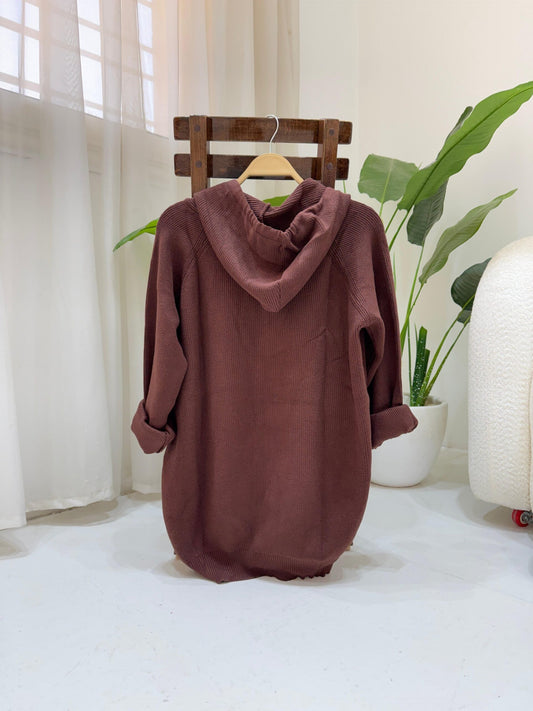 Knitted Jacket - Brown