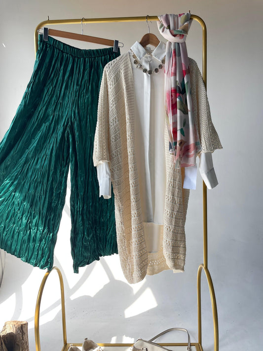 Crushed Pants - Green - Amenaa