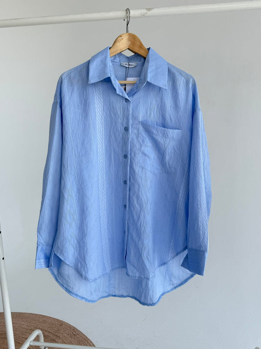 Textured Shirt - Blue - Amenaa