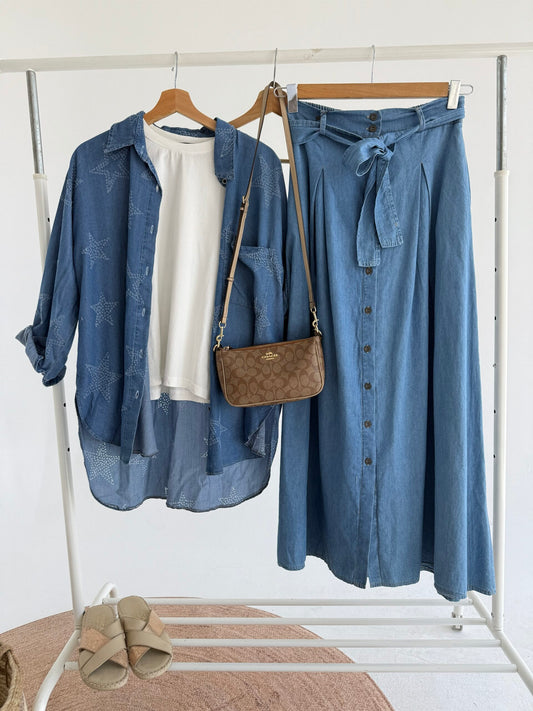 Star denim shirt - Amenaa