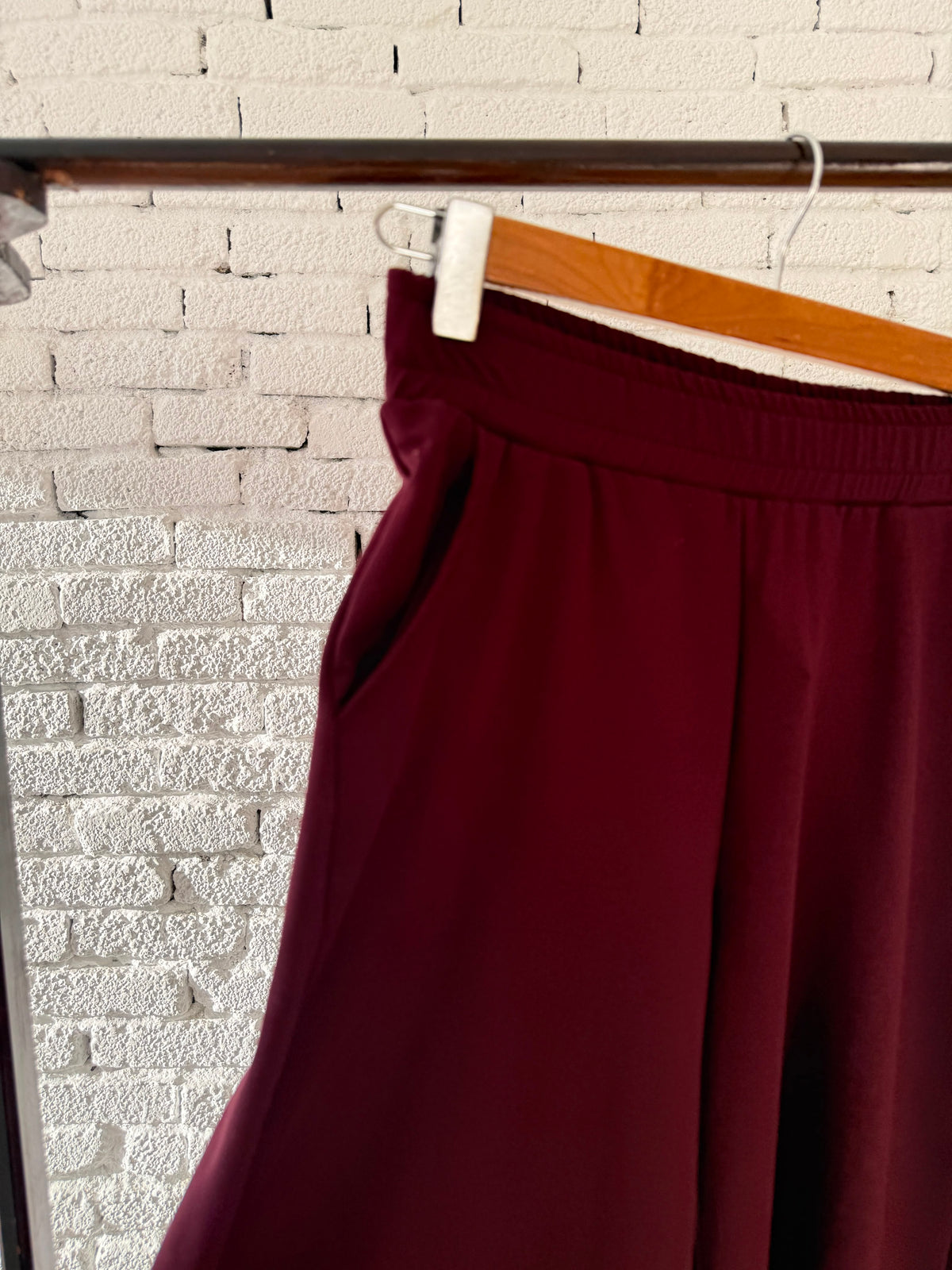 Melton Wide-Leg Pants
