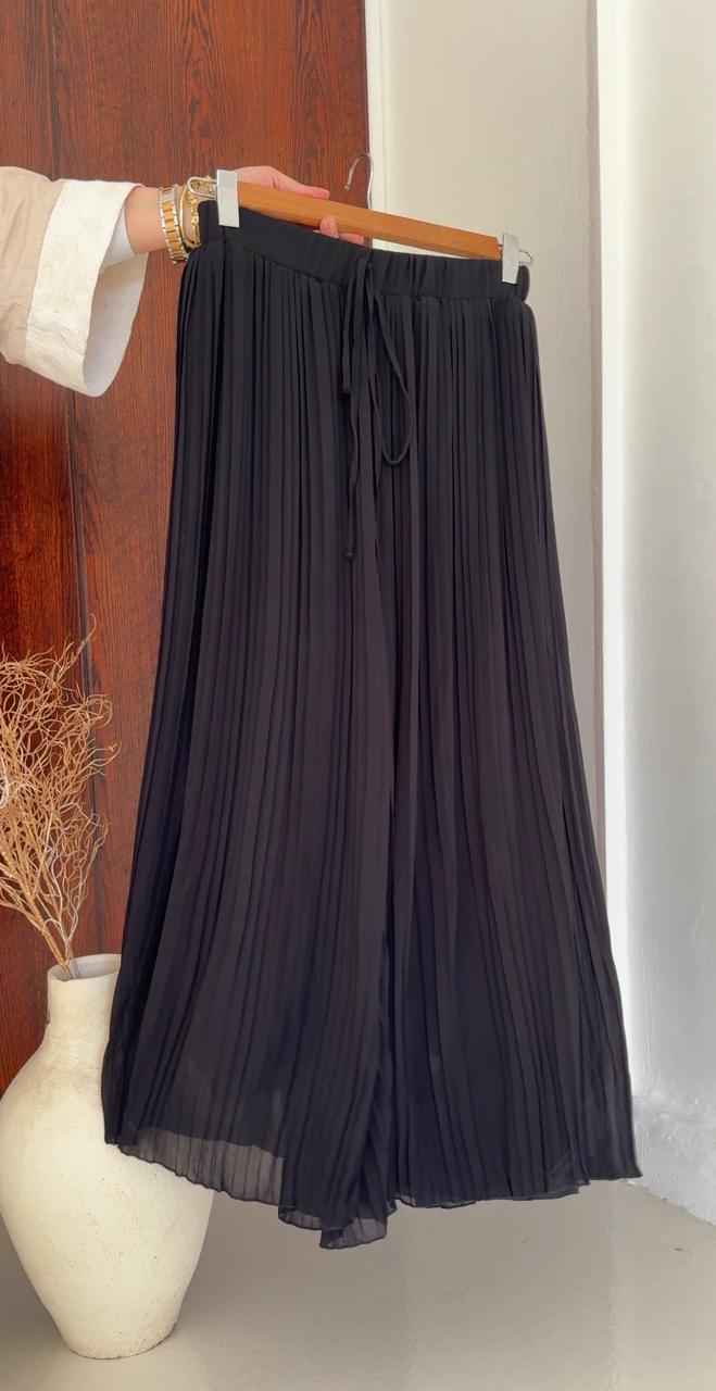 Black Plisse Pants