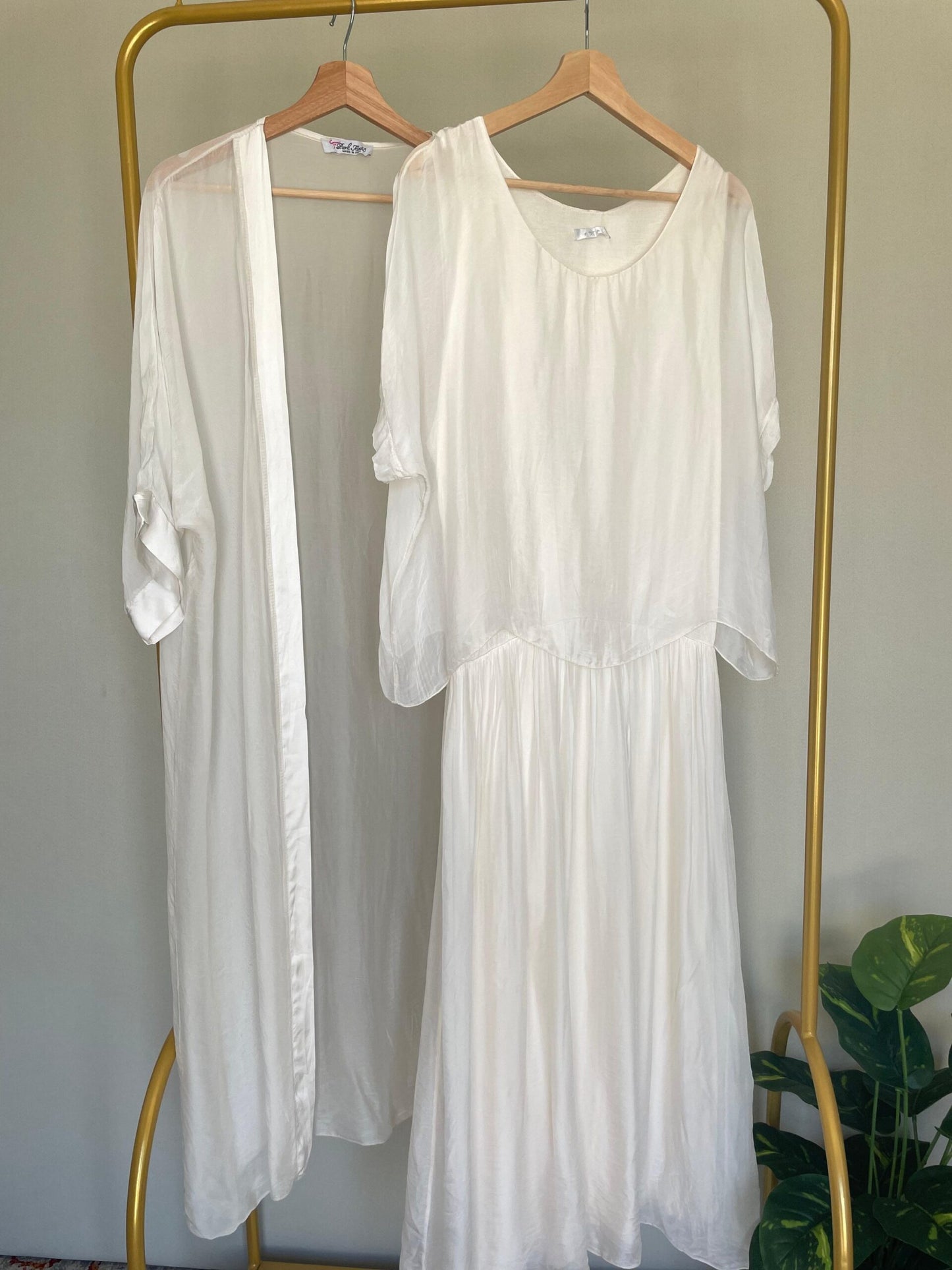 Pure Silk Tunic - Off White - Amenaa