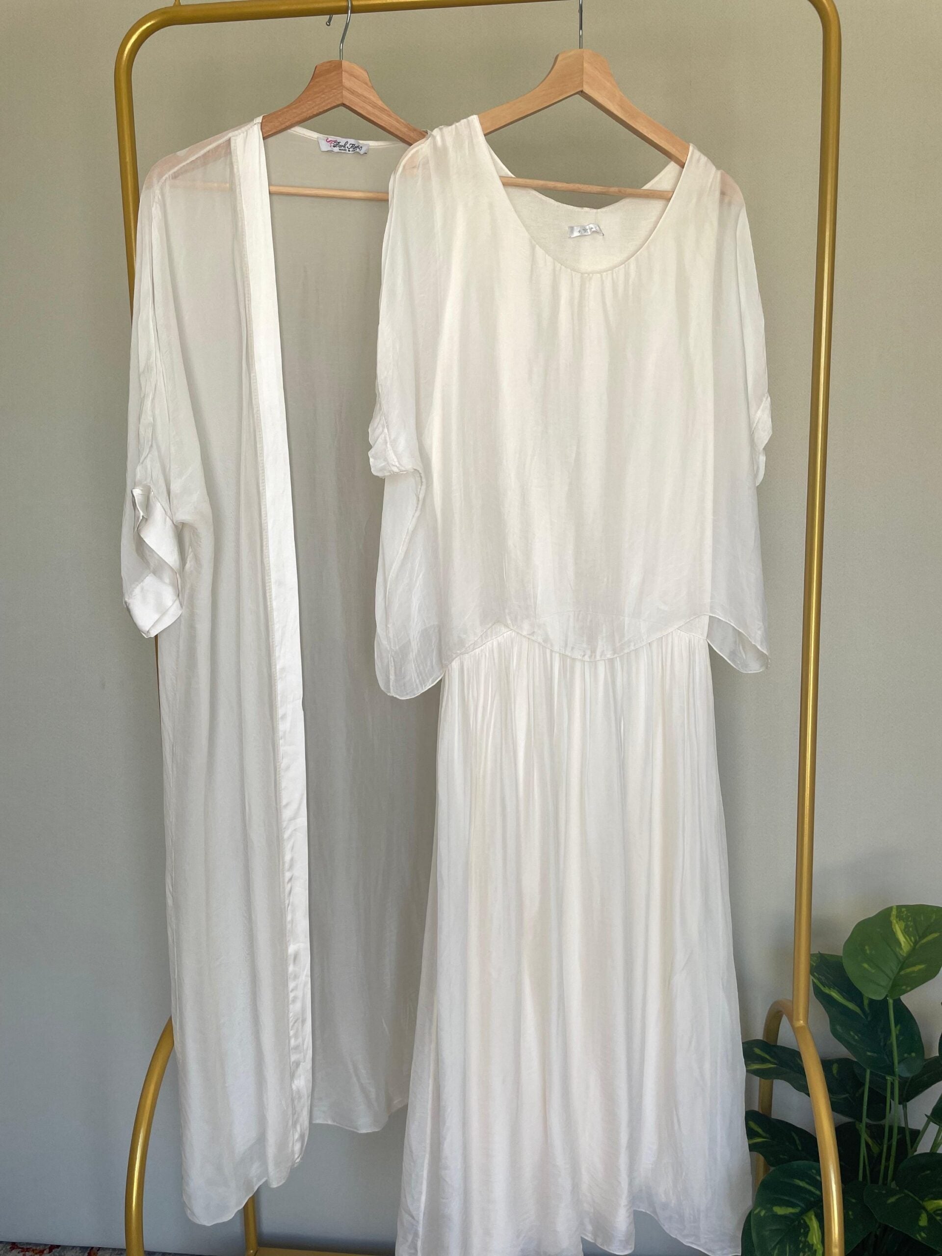 Pure Silk Tunic - Off White - Amenaa