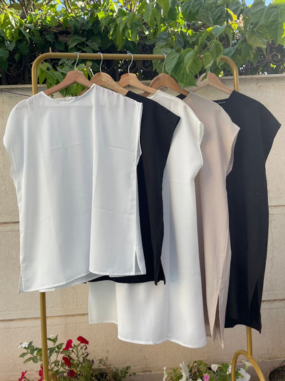 Long Basic Top - Black - Amenaa