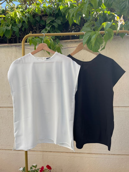 Short Basic Top - White - Amenaa