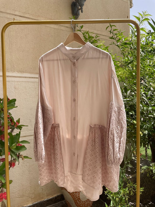 Rokama * Poplin Blouse - Beige - Amenaa