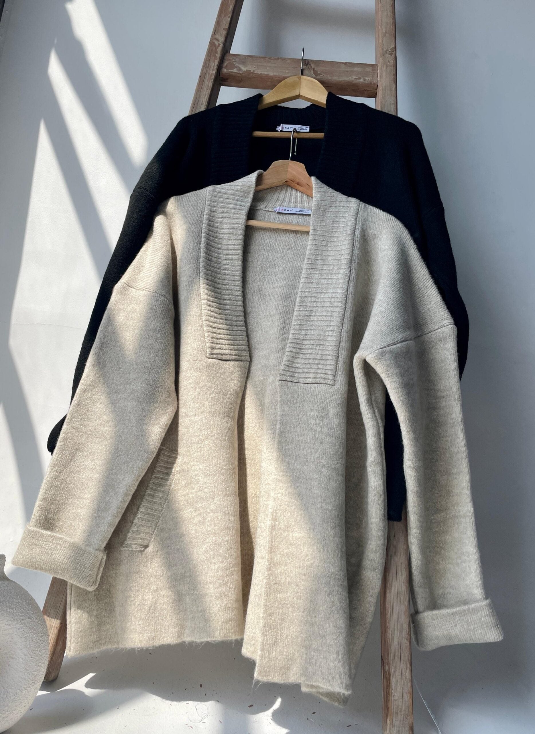 Soft Knit Cardigan - Black - Amenaa