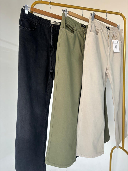Gabardine Pants - Olive - Amenaa