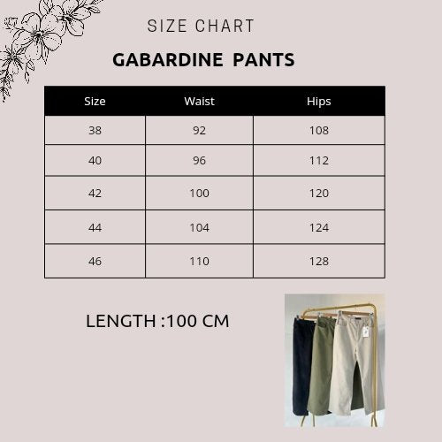 Gabardine Pants - Olive - Amenaa