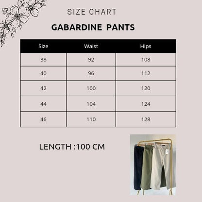 Gabardine Pants - Olive - Amenaa