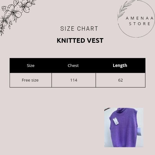 Knitted Vest - Black - Amenaa