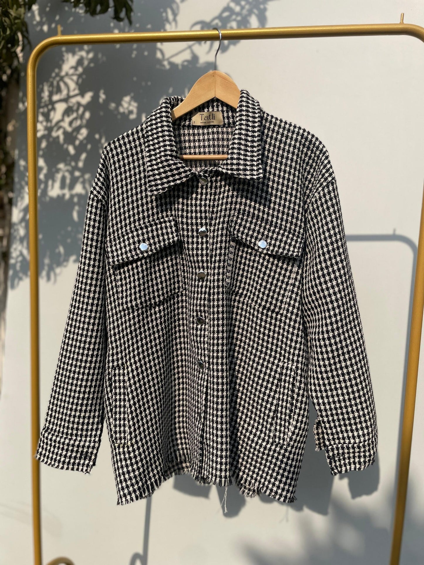 Checked Jacket - Black - Amenaa