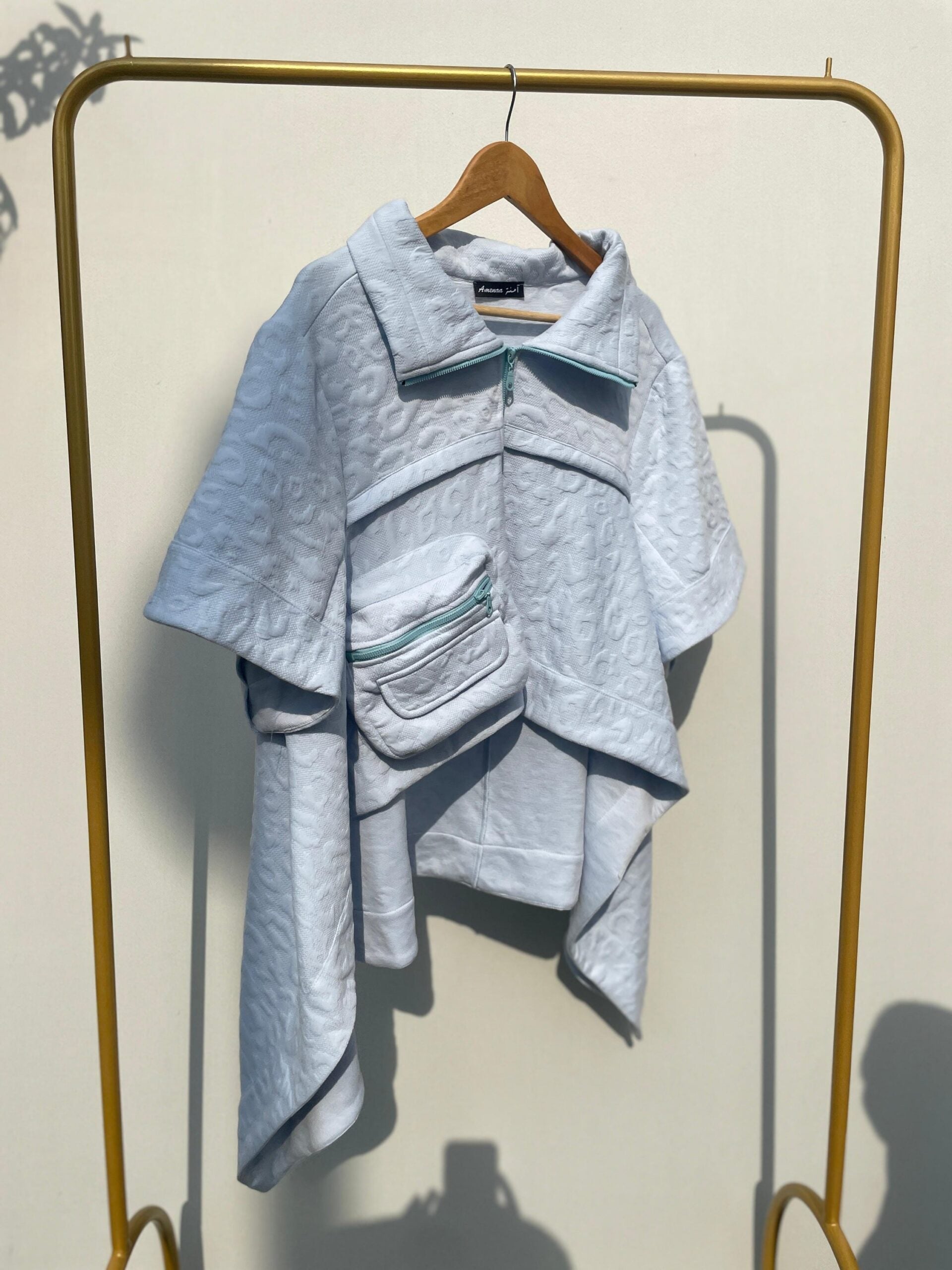 High Low Jacket - Baby Blue - Amenaa