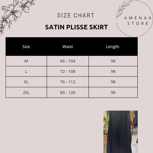 Satin Plisse Skirt - Amenaa