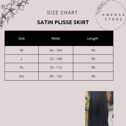 Satin Plisse Skirt - Amenaa