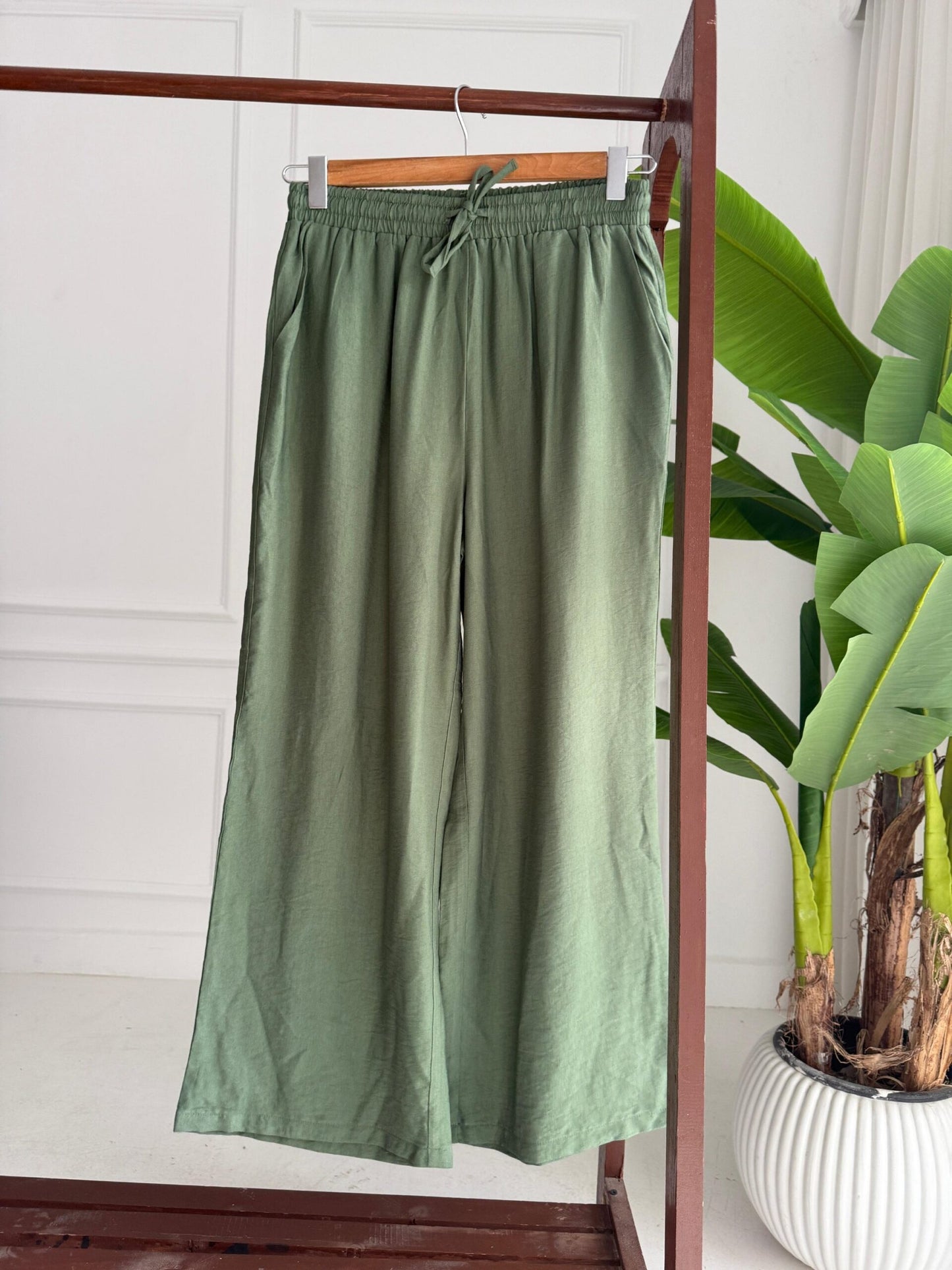New Wide Leg Pants - Mint - Amenaa