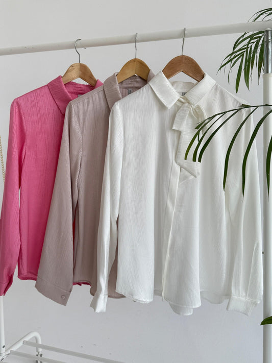 Simple Blouse - Pink - Amenaa