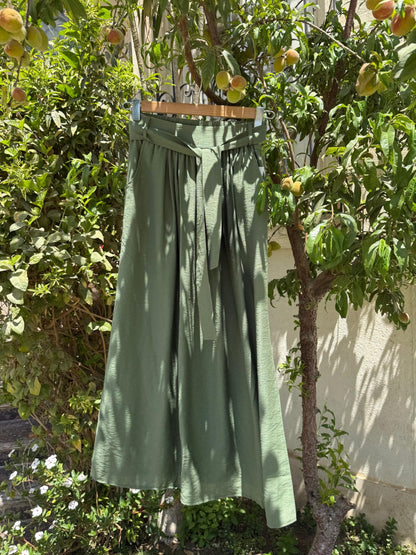 Linen Skirt - Olive - Amenaa