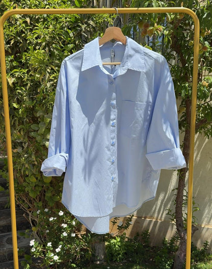 Basic Shirt - Baby Blue - Amenaa