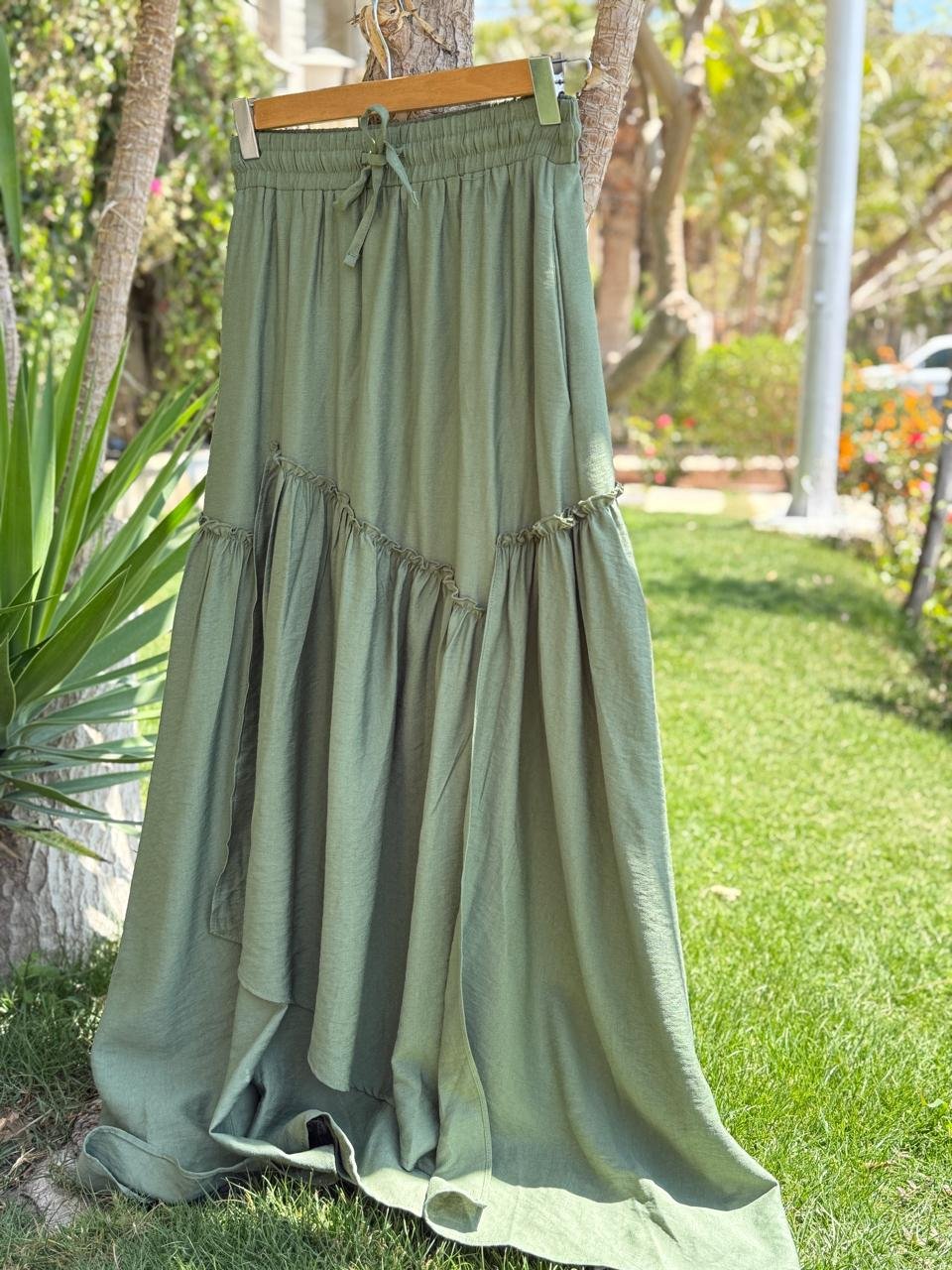 Flowy Skirt - Olive - Amenaa