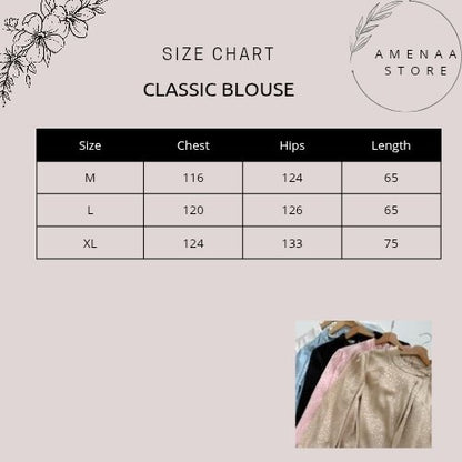 Classic Blouse - Baby Blue - Amenaa