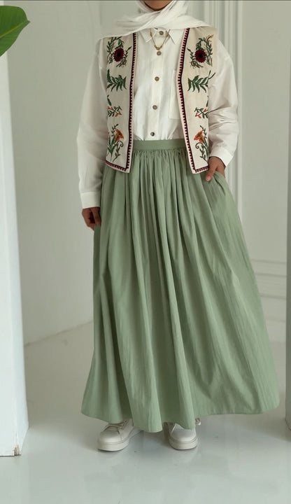 Basic Skirt - Beige - Amenaa