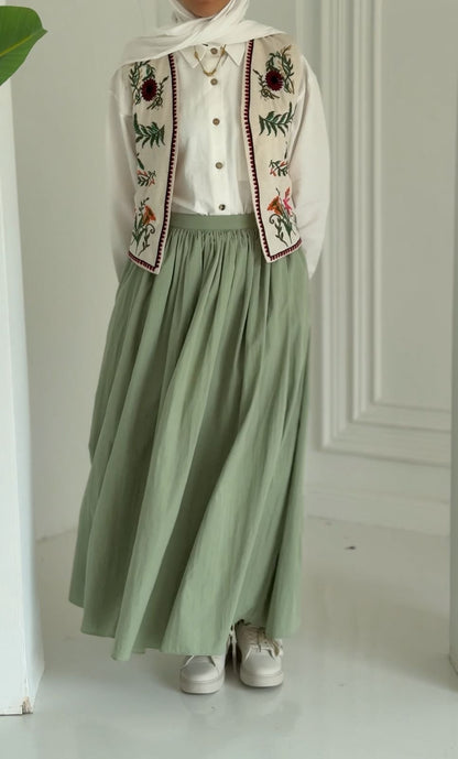 Basic Skirt - Olive - Amenaa