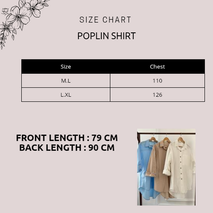 New Poplin Shirt - Baby Blue - Amenaa