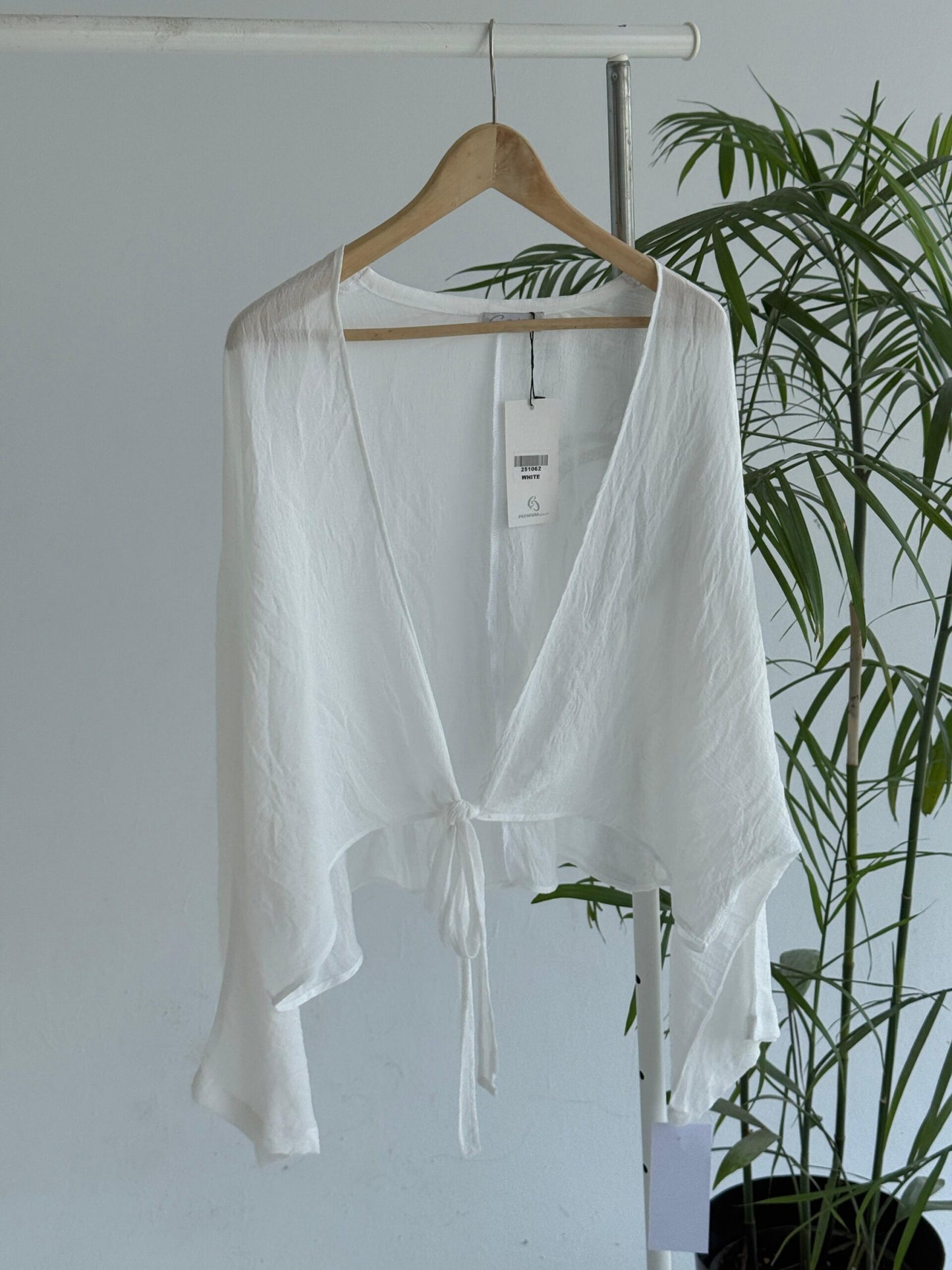 Linen Bolero Blouse - Olive - Amenaa