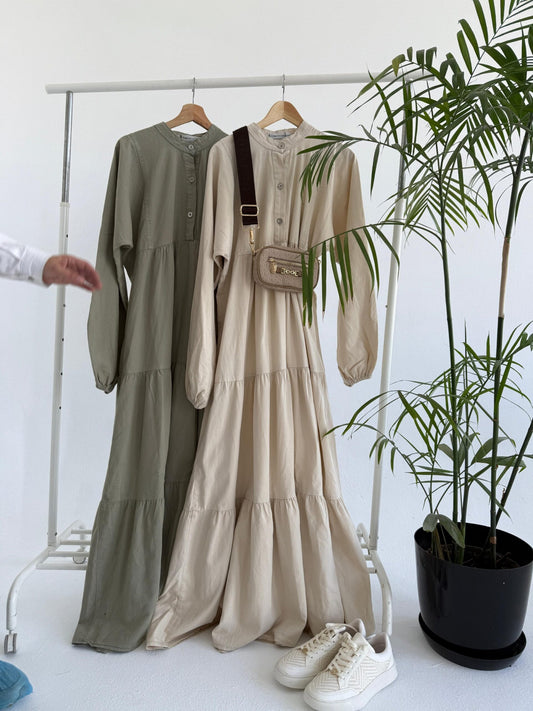 Gabardine Dress - Beige