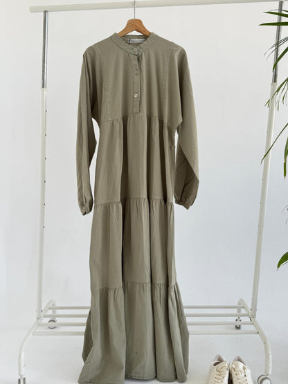 Gabardine Dress - Beige - Amenaa