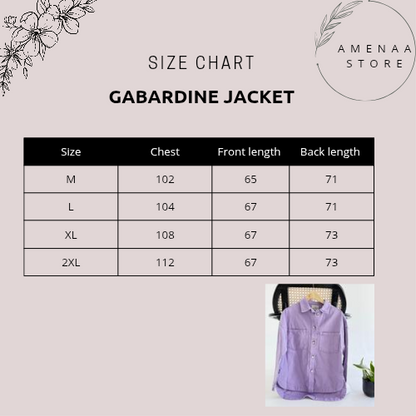 Gabardine Jacket - Olive - Amenaa