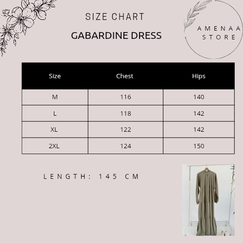 Gabardine Dress - Olive