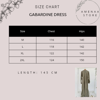 Gabardine Dress - Beige - Amenaa
