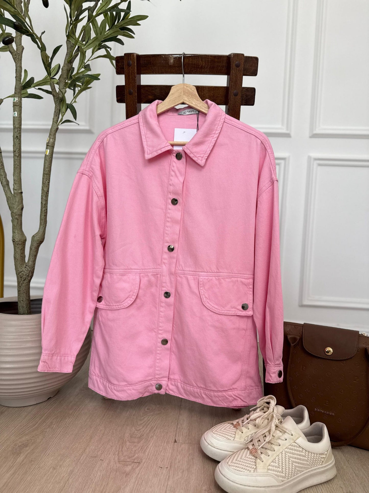 New Gabardine Jacket - Pink - Amenaa