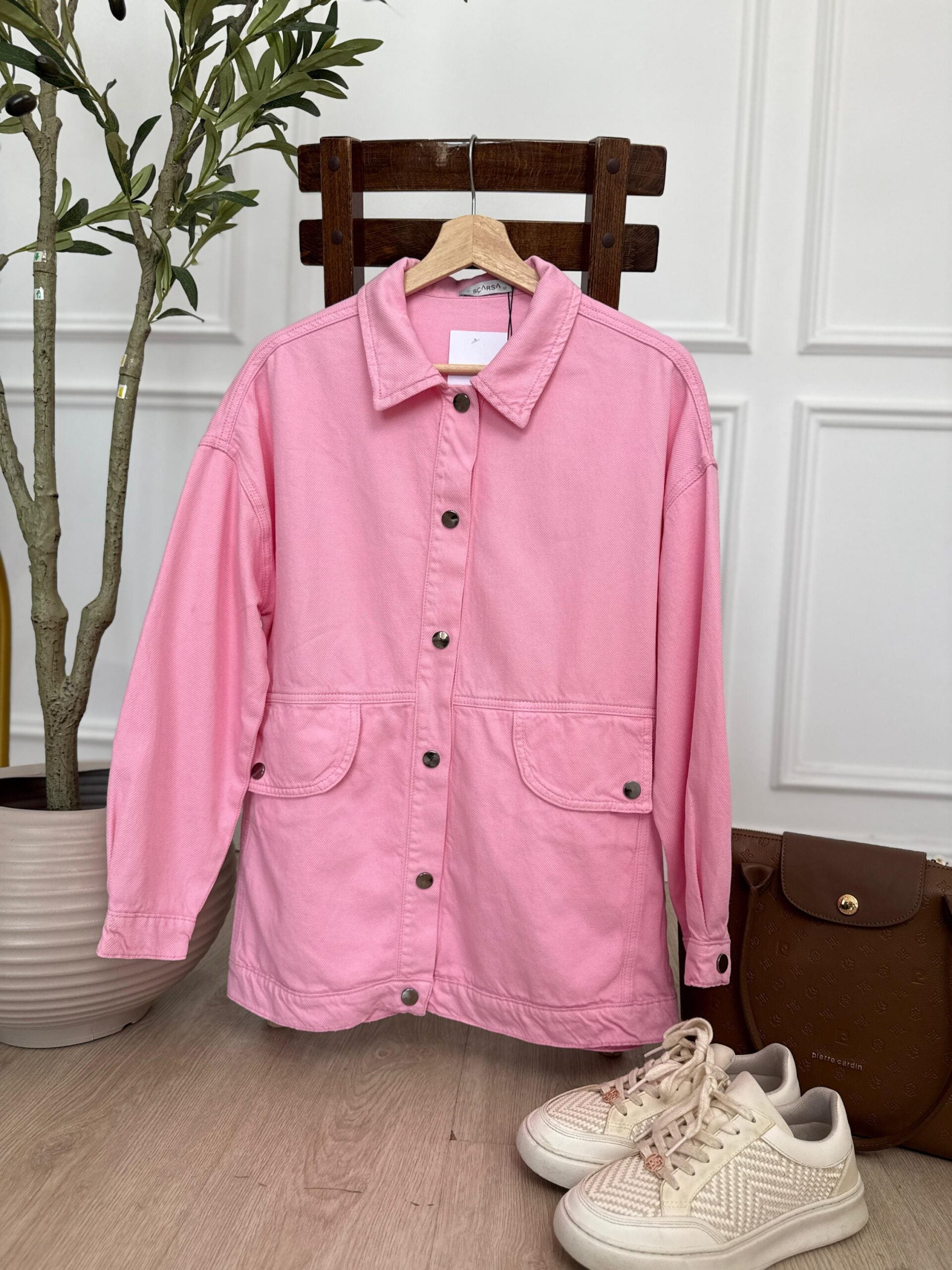 New Gabardine Jacket - Pink - Amenaa