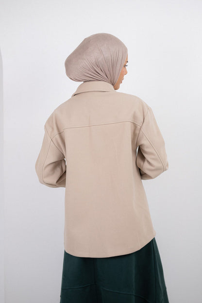 Wool Jacket - Beige - Amenaa