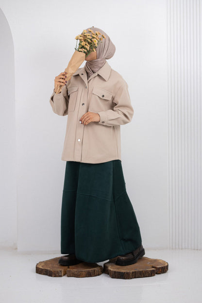 Wool Jacket - Beige - Amenaa