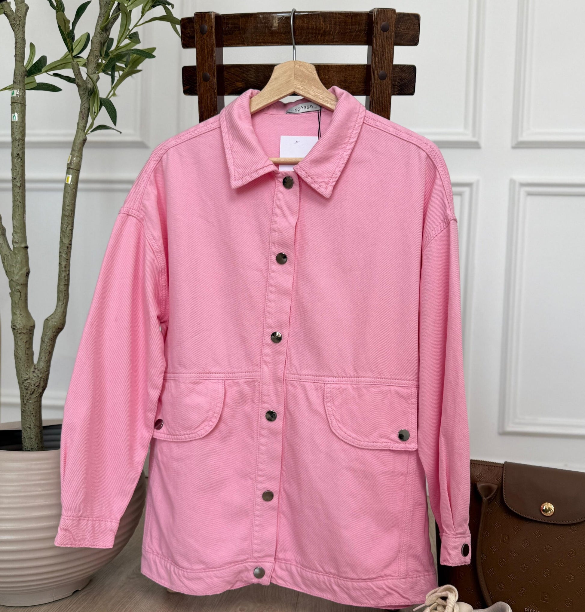 New Gabardine Jacket - Pink - Amenaa