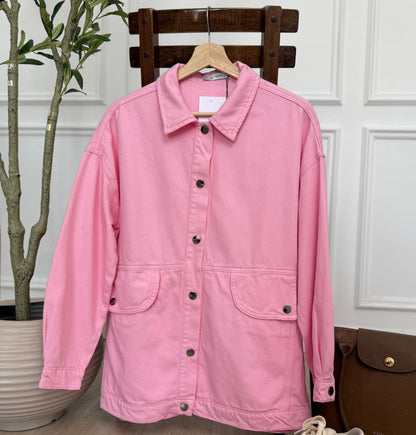 New Gabardine Jacket - Pink - Amenaa