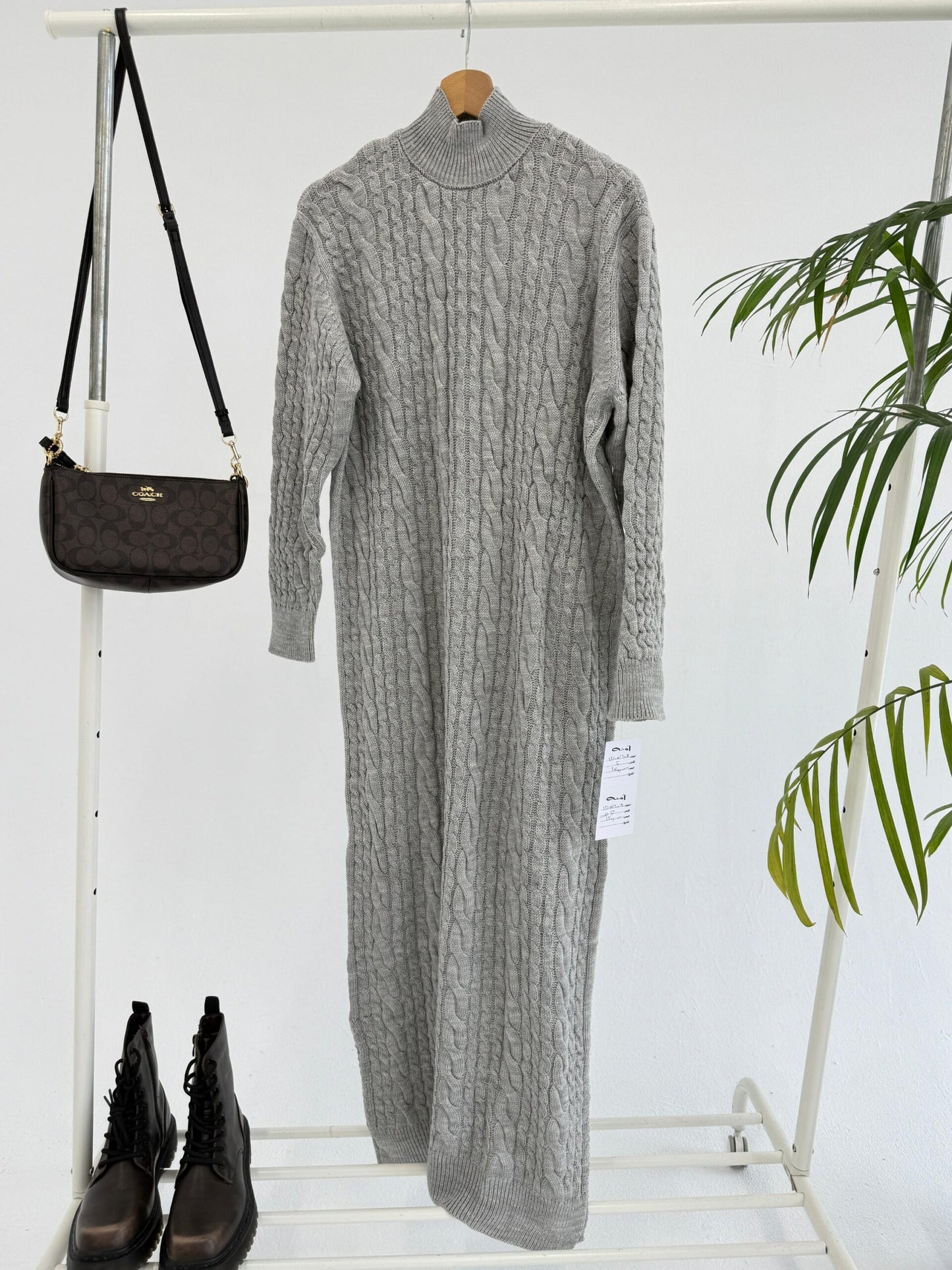 Knitted Dress - Coffee Beige