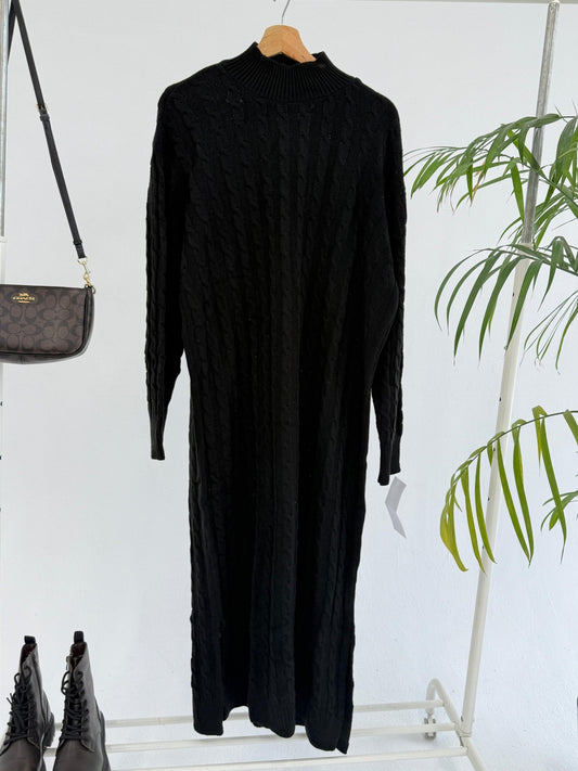 Knitted Dress - Black