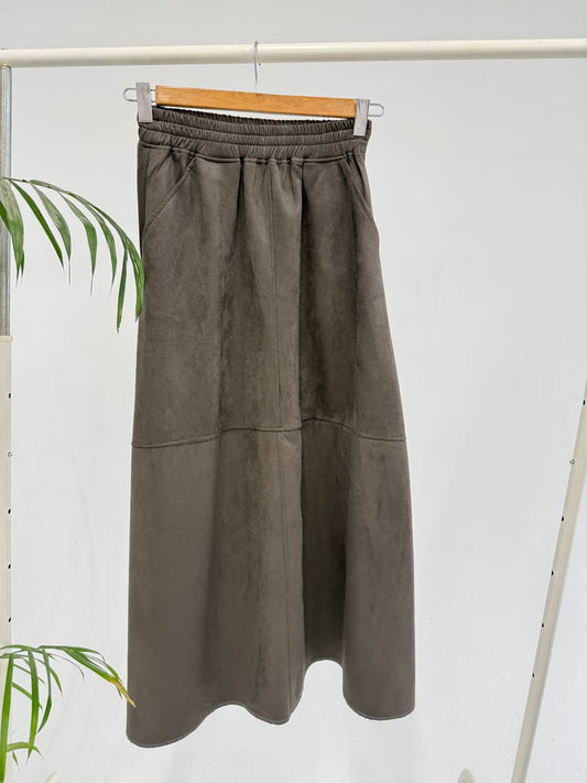 Chamois Skirt - Grey