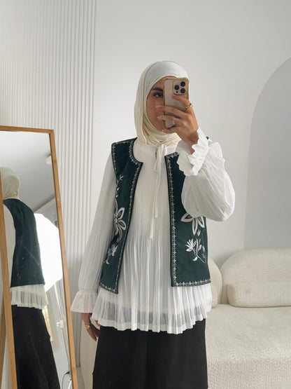 Embroidered Vest - Amenaa