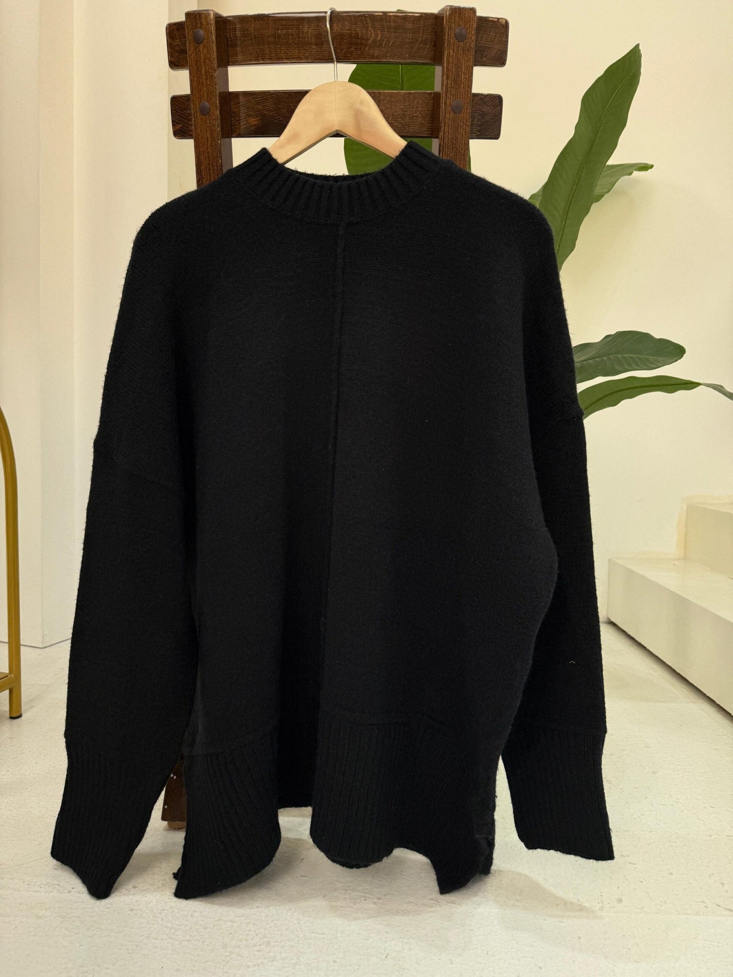 Knitted sweater - Black